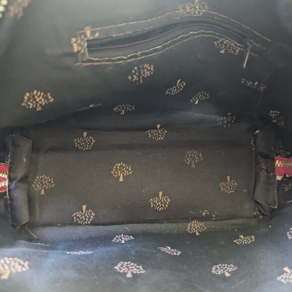 Mulberry 3 in 1 Cosmetic Bag Leather Clutch Wristlet Half Moon Travel Set Preppy - Picture 7 of 8